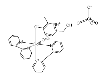 (pyridoxinato)bis(2,2'-bipyridyl)cobalt(III) perchlorate结构式