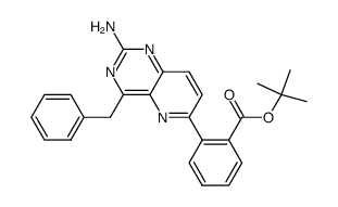 4-benzyl-6-(2-(tert-butoxycarbonyl)phenyl)pyrido[3,2-d]pyrimidin-2-ylamine结构式