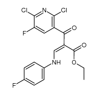 ethyl 3-p-fluoroanilino-2-(2,6-dichloro-5-fluoronicotinyl)acrylate Structure