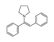 1-(1,2-diphenylethenyl)pyrrolidine结构式