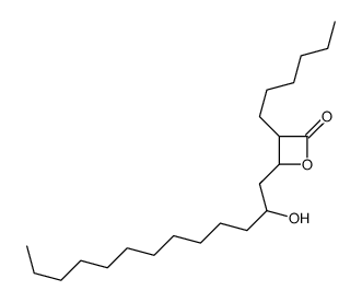 3-Hexyl-4-(2-hydroxytridecyl)-2-oxetanone结构式