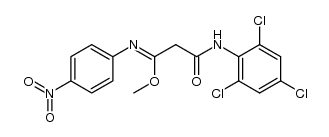 3-[N-(4-nitrophenyl)imino]-3-methoxy-2',4',6'-trichloropropionanilide Structure