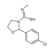 2-(4-chlorophenyl)-N-methyl-1,3-thiazolidine-3-carbothioamide Structure