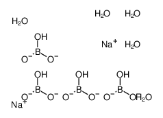 Sodium tetraborate pentahydrate Structure