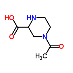 4-Acetyl-2-piperazinecarboxylic acid Structure