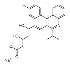 sodium,3,5-dihydroxy-7-[4-(4-methylphenyl)-2-propan-2-ylquinolin-3-yl]hept-6-enoate Structure