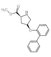 Methyl (2S,4S)-4-([1,1'-biphenyl]-2-yloxy)-2-pyrrolidinecarboxylate结构式