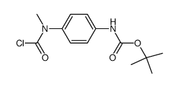 N-<4-((tert-butoxycarbonyl)amino)phenyl>-N-methylcarbamic chloride Structure