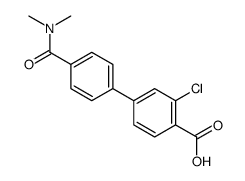 3-氯-4-(二甲基氨基甲酰)-[1,1-联苯]-4-羧酸结构式