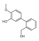 5-[2-(hydroxymethyl)phenyl]-2-methoxyphenol结构式