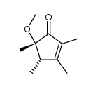 trans 5-methoxy-2,3,4,5-tetramethylcyclopent-2-enone Structure