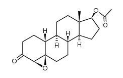 3-Oxo-4β,5β-oxido-17β-acetoxy-oestran结构式