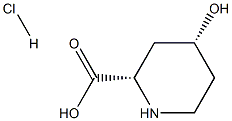 cis-4-hydroxypiperidine-2-carboxylic acid hydrochloride结构式