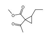 Cyclopropanecarboxylic acid, 1-acetyl-2-ethyl-, methyl ester (9CI) Structure