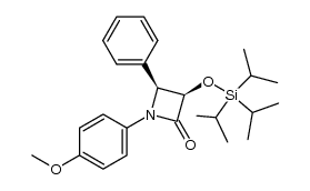 1-(4-Methoxyphenyl)-3-triisopropylsilyloxy-4-phenyl-2-azetidinone Structure