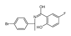 N-[(1R)-1-(4-bromophenyl)ethyl]-5-fluoro-2-hydroxybenzamide结构式