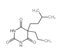 2,4,6(1H,3H,5H)-Pyrimidinetrione,5-(3-methylbutyl)-5-propyl-结构式