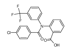 Benzoic acid,2-[(4-chlorobenzoyl)[3-(trifluoromethyl)phenyl]amino]- Structure