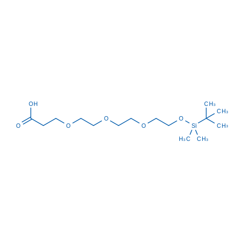 2,2,3,3-Tetramethyl-4,7,10,13-tetraoxa-3-silahexadecan-16-oic acid structure