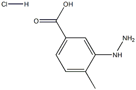 3-Hydrazino-4-methylbenzoic acid hydrochloride结构式