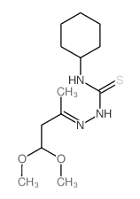 3-cyclohexyl-1-(4,4-dimethoxybutan-2-ylideneamino)thiourea Structure