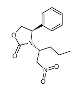 (R)-3-((R)-1-nitropentan-2-yl)-4-phenyloxazolidin-2-one结构式