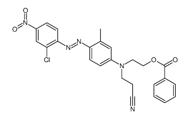 2-[4-[(2-chloro-4-nitrophenyl)azo]-N-(2-cyanoethyl)-3-methylanilino]ethyl benzoate structure