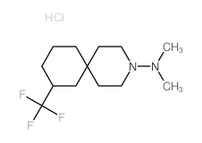 N,N-dimethyl-2-(trifluoromethyl)-9-azaspiro[5.5]undecan-9-amine结构式