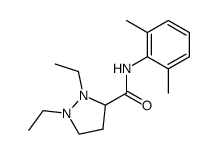 1,2-diethyl-pyrazolidine-3-carboxylic acid 2,6-dimethyl-anilide结构式