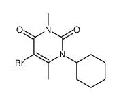 5-bromo-1-cyclohexyl-3,6-dimethylpyrimidine-2,4-dione结构式