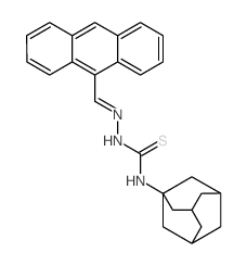 3-(1-adamantyl)-1-(anthracen-9-ylmethylideneamino)thiourea结构式