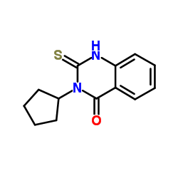 4(3H)-quinazolinone, 3-cyclopentyl-2-mercapto-结构式