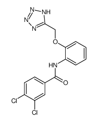 3,4-dichloro-N-[2-(1H-tetrazol-5-ylmethoxy)-phenyl]-benzamide Structure