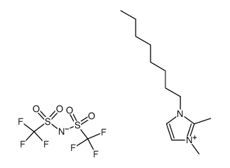 1-Octyl-2,3-dimethylimidazolium bis(trifluoromethanesulfonyl)imide structure