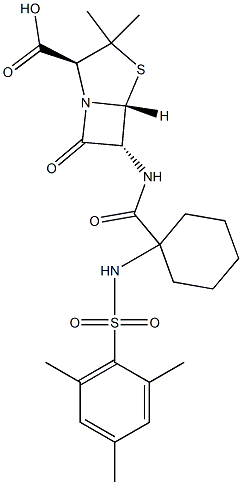 6α-[[[1-[[(2,4,6-Trimethylphenyl)sulfonyl]amino]cyclohexyl]carbonyl]amino]penicillanic acid picture