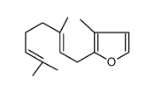 (6E)-2,6-Dimethyl-8-(3-methyl-2-furyl)-2,6-octadiene structure