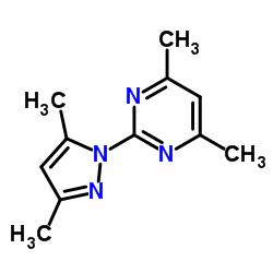 2-(3,5-Dimethyl-pyrazol-1-yl)-4,6-dimethyl-pyrimidine结构式