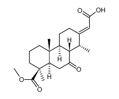 (1S,4bα,8aβ,10aα)-Tetradecahydro-7-[(E)-carboxymethylene]-1,4aβ,8α-trimethyl-9-oxo-1-phenanthrenecarboxylic acid 1-methyl ester结构式