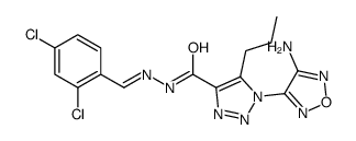 1-(4-amino-1,2,5-oxadiazol-3-yl)-N-[(2,4-dichlorophenyl)methylideneamino]-5-propyltriazole-4-carboxamide结构式