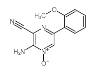 2-Pyrazinecarbonitrile,3-amino-6-(2-methoxyphenyl)-, 4-oxide structure