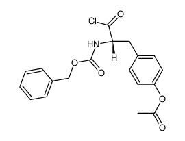 O-acetyl-N-benzyloxycarbonyl-L-tyrosyl chloride结构式