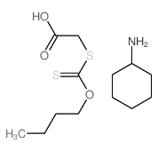 2-butoxycarbothioylsulfanylacetic acid; cyclohexanamine Structure