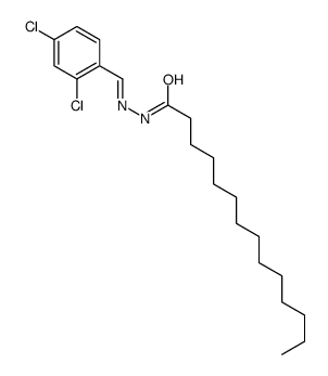 N-[(2,4-dichlorophenyl)methylideneamino]tetradecanamide Structure