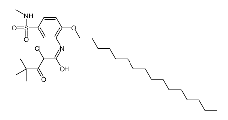 2-chloro-N-[2-(hexadecyloxy)-5-[(methylamino)sulphonyl]phenyl]-4,4-dimethyl-3-oxovaleramide结构式