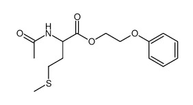 2-Acetylamino-4-methylsulfanyl-butyric acid 2-phenoxy-ethyl ester结构式