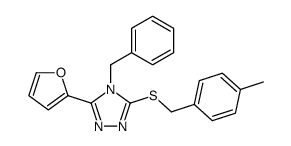 4H-1,2,4-Triazole,3-(2-furanyl)-5-[[(4-methylphenyl)methyl]thio]-4-(phenylmethyl)-(9CI) picture