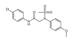 N-(4-chlorophenyl)-2-(4-methoxy-N-methylsulfonylanilino)acetamide结构式