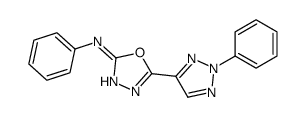 N-phenyl-5-(2-phenyltriazol-4-yl)-1,3,4-oxadiazol-2-amine Structure