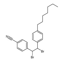 4-[1,2-dibromo-2-(4-heptylphenyl)ethyl]benzonitrile结构式