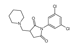 1-(3,5-dichlorophenyl)-3-(piperidin-1-ylmethyl)pyrrolidine-2,5-dione结构式